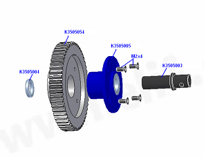 #1.3 assembly freewheel with gear